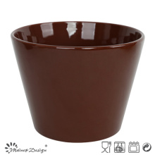 13cm Ceramic Bowl Solid Dark Brown Glaze